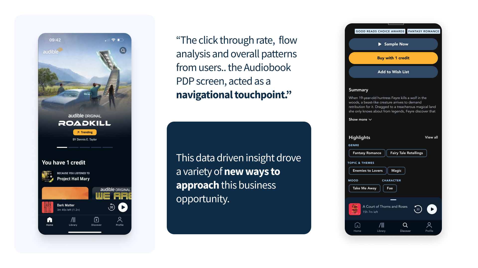Audible — navigational touchpoint insight